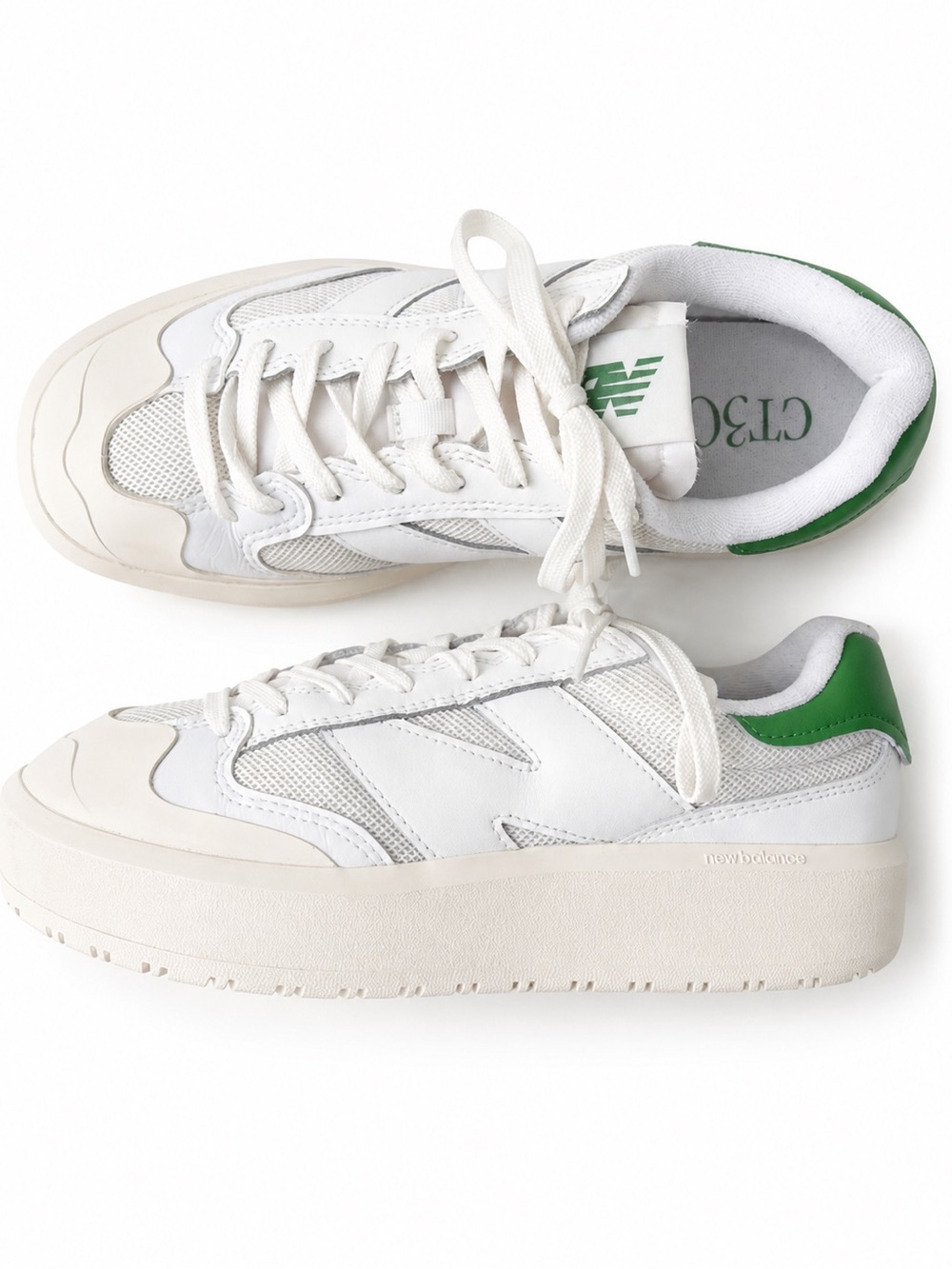 New Balance CT302 | White/Green Platform Sneakers | Men’s Size: 8 - Picture 6 of 10